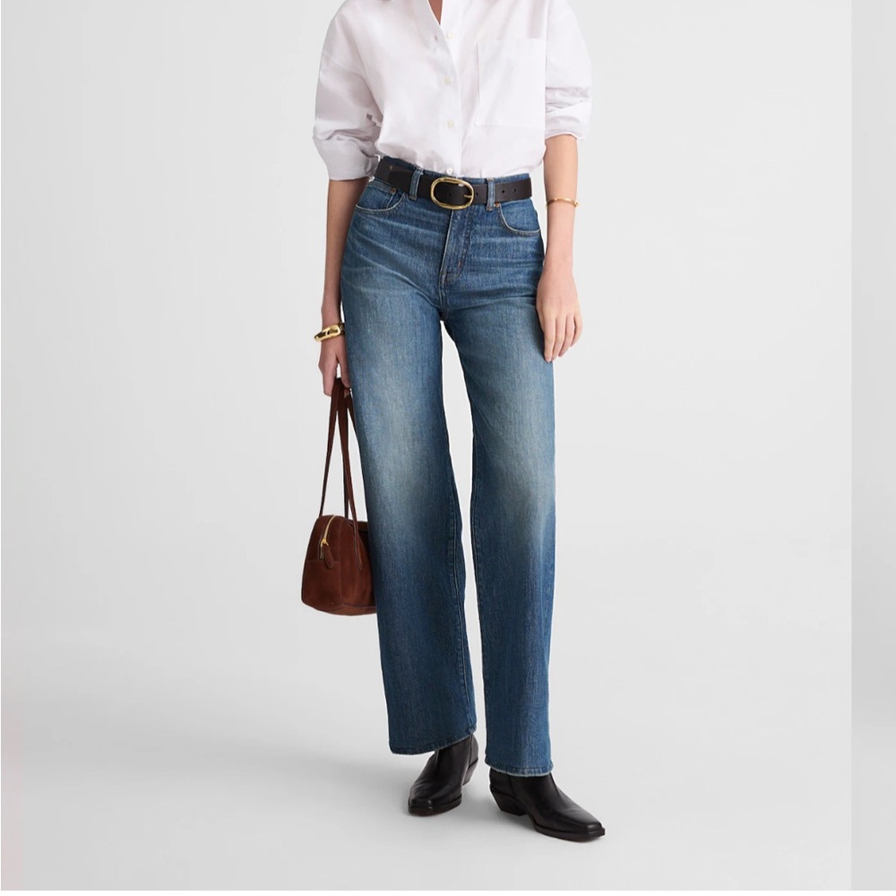 Madewell The Perfect Vintage Wide-Leg Jean in Blue (Hemmed)